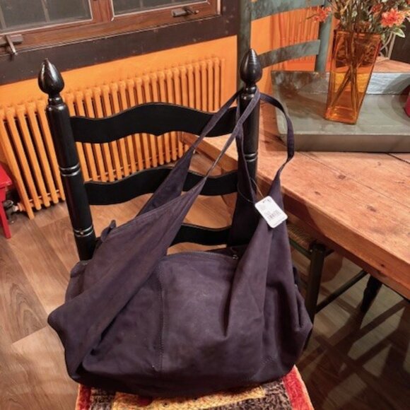Free People Sun-Faded Hobo Bag ~ Black NEW WITH TAG - Picture 3 of 4